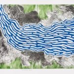 Valmai Pollard, Swimming Hole, 2018, Etching on paper, 34 x 49cm